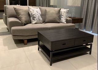 2 seater sofa and coffee table