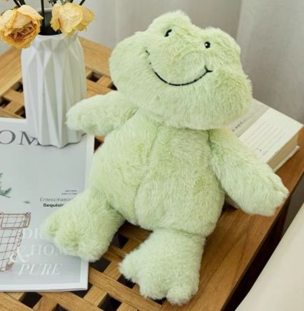 Frog Plush Toy, 38 Cm Big Stuffed Animal Throw Plushie Pillow Doll