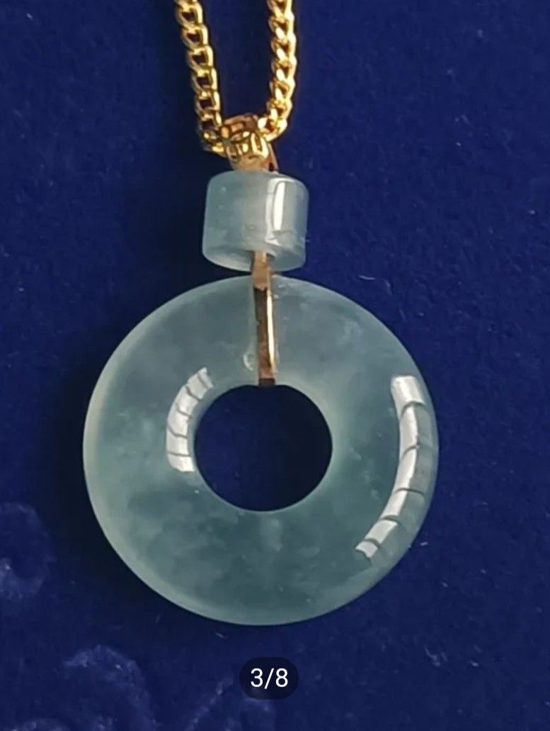 Lapis Mountain Jade Necklace for Ashes - Memorial Glass & Jewelry