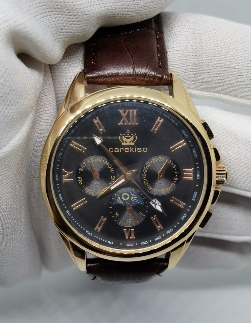 Men s Watches Leather Waterproof Luminous Sport Date Quartz Watch