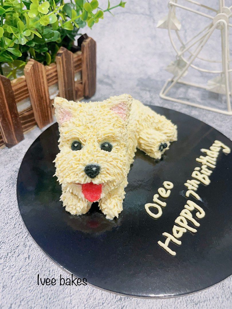 A customised dog cake, Food & Drinks, Homemade Bakes on Carousell