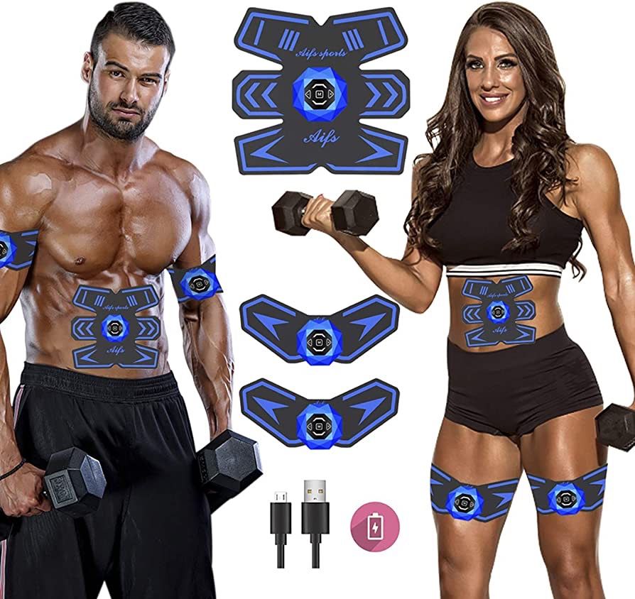Abs Trainer, EMS Abdominal Muscle Stimulator,Abdominal Toning Belts, ABS  trainer Ab Belt Toning Gym Workout