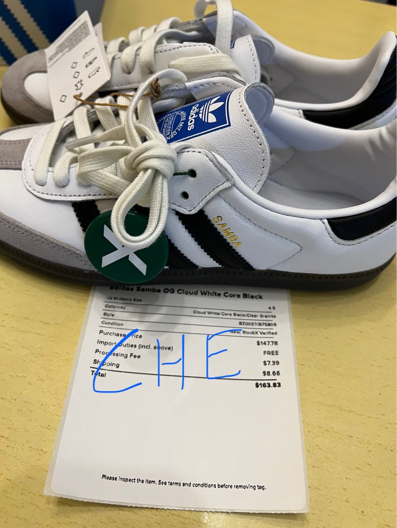 Samba OG US 4.5 /22.5cm/EU 36 2/3 100%New real Adidas, 女裝, 鞋