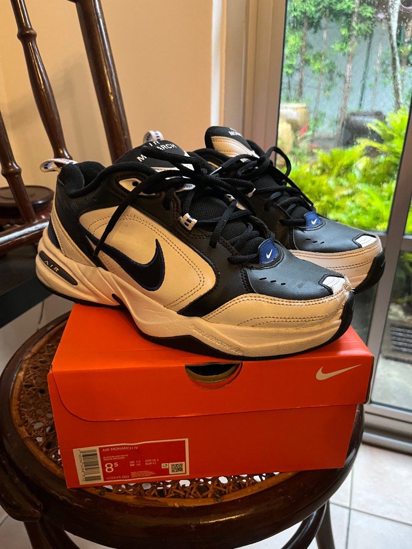 Nike Air monarch iv black blue Men s Fashion Footwear Sneakers