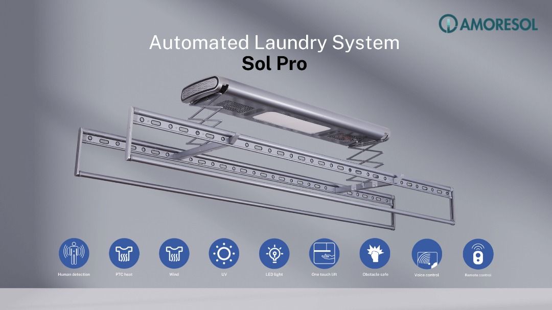 Amoresol Sol Pro Automated Laundry Rack System (Sole Distributor ...