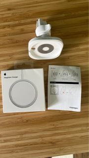 Apple magsafe charger with spigen mag fit car mount