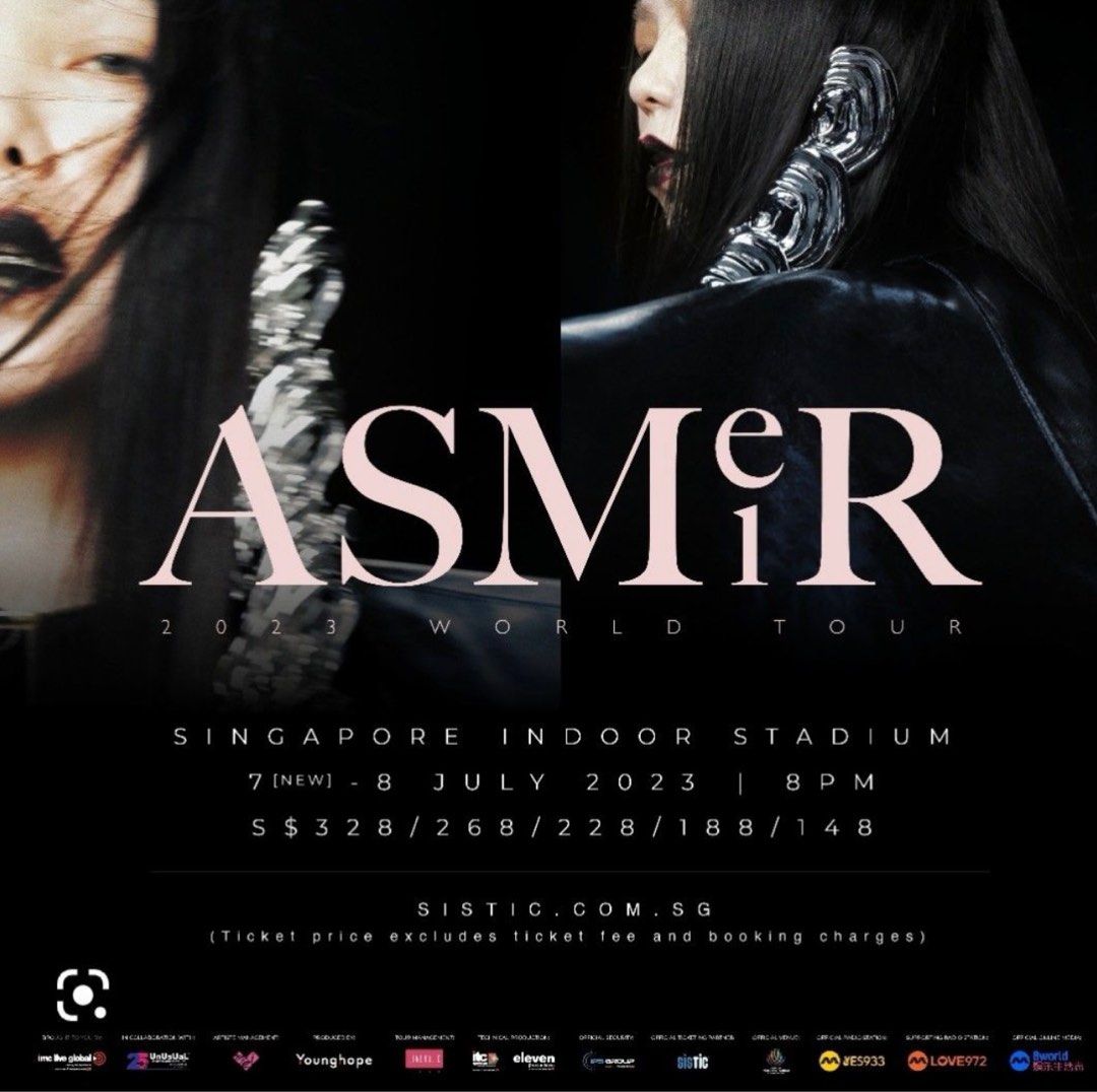 ASMEIR AMEI CONCERT 2023 7 July 2023 CAT 1 X 2, Tickets & Vouchers