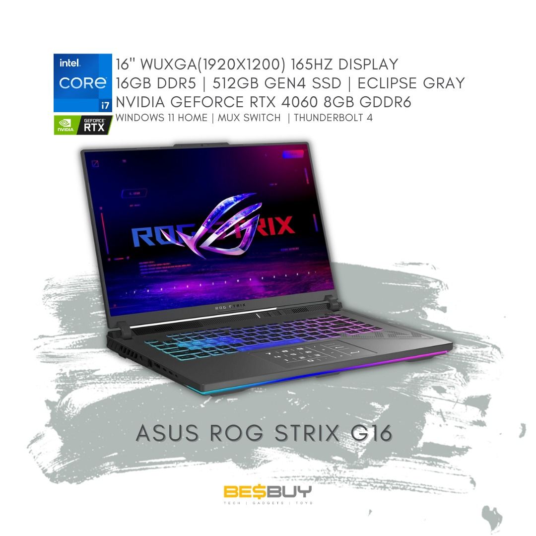 Asus ROG Strix G16 Intel Core i713650HX RTX 4060 [Preorder], Computers & Tech, Laptops