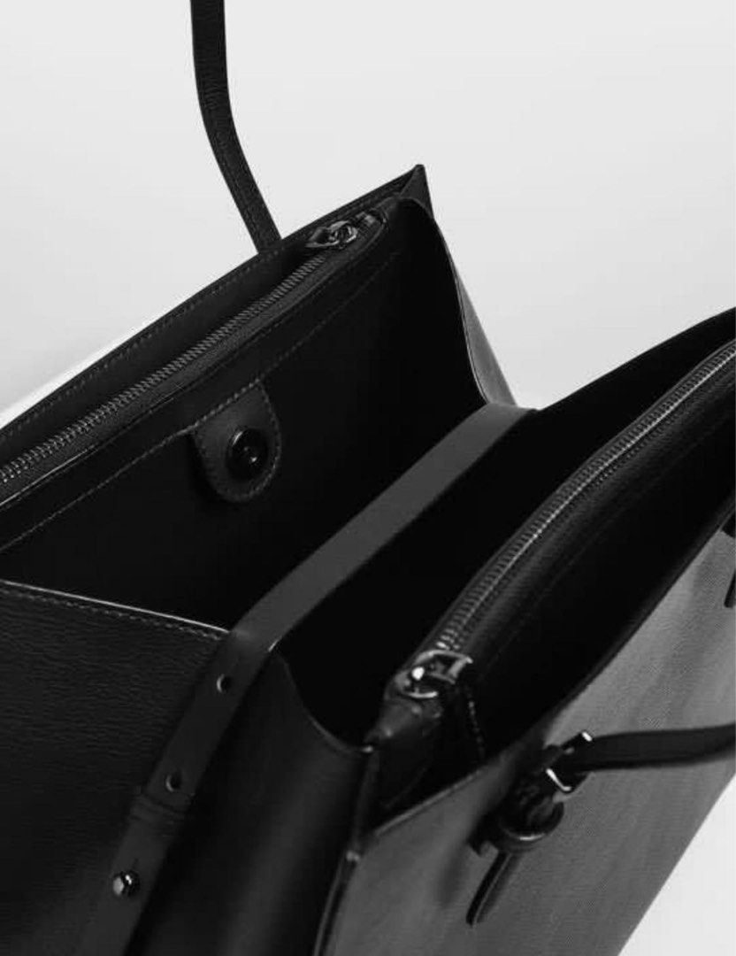 Black Sansa Tote Bag | CHARLES & KEITH