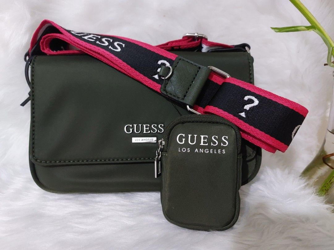 Guess carbondale flapover crossbody bag in black clearance