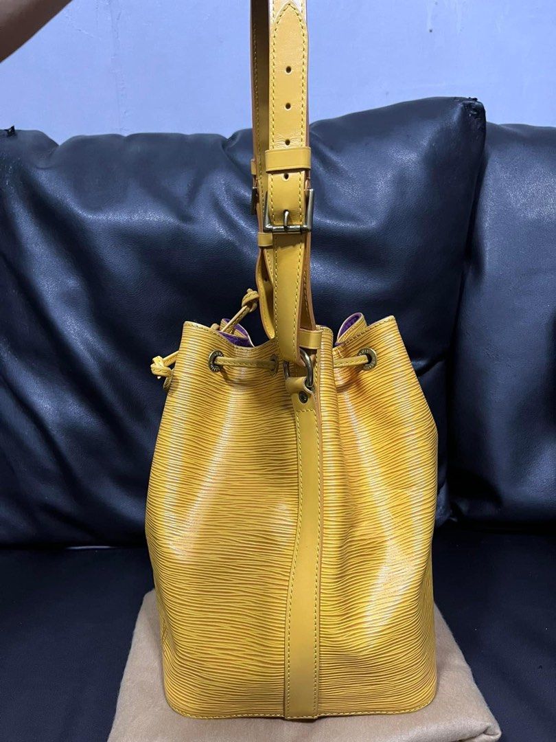 Louis Vuitton Yellow Epi Leather Petit Noe, Luxury, Bags & Wallets on  Carousell