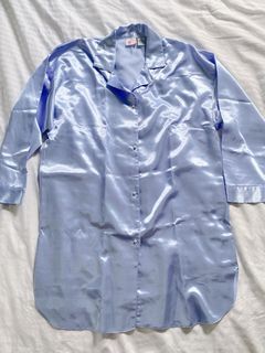 Baby Blue Buttoned Robe