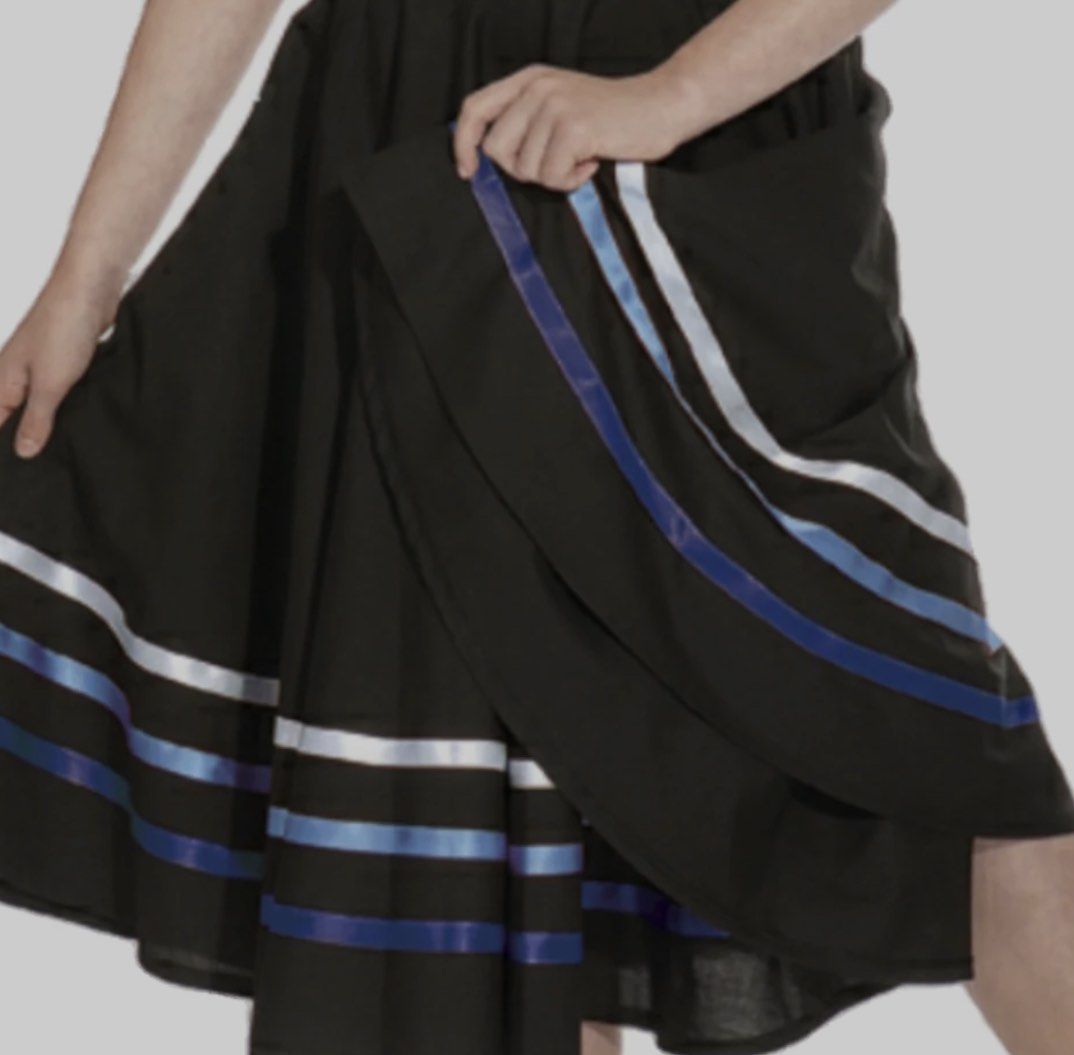 BALLET CHARACTER SKIRT WITH BLUE RIBBONS, Women's Fashion, Bottoms ...