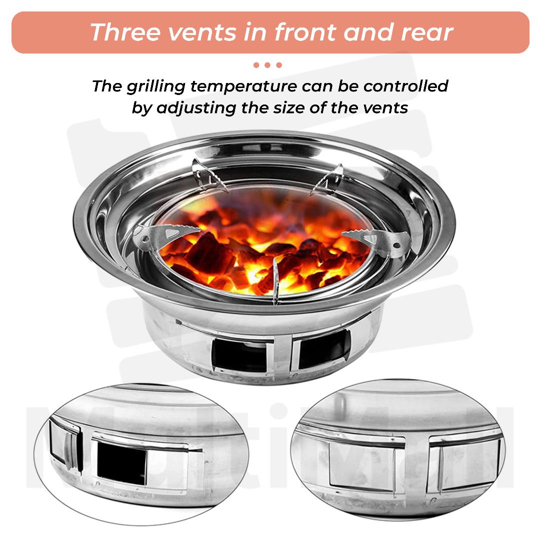 BBQ Pot Stainless Steel | CNY Korean BBQ Grill Pan | Korean BBQ Grill ...