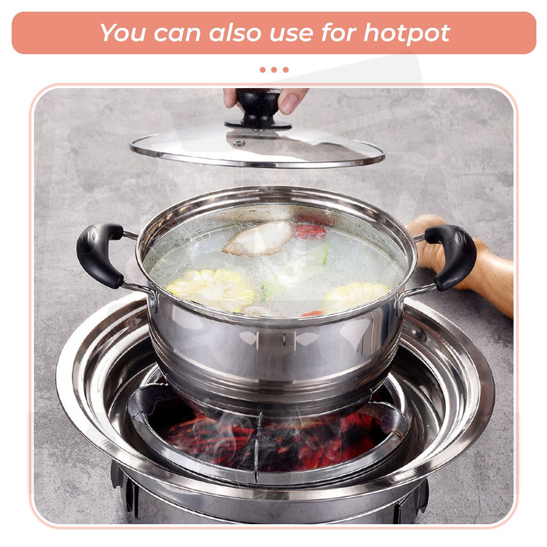 BBQ Pot Stainless Steel | CNY Korean BBQ Grill Pan | Korean BBQ Grill ...