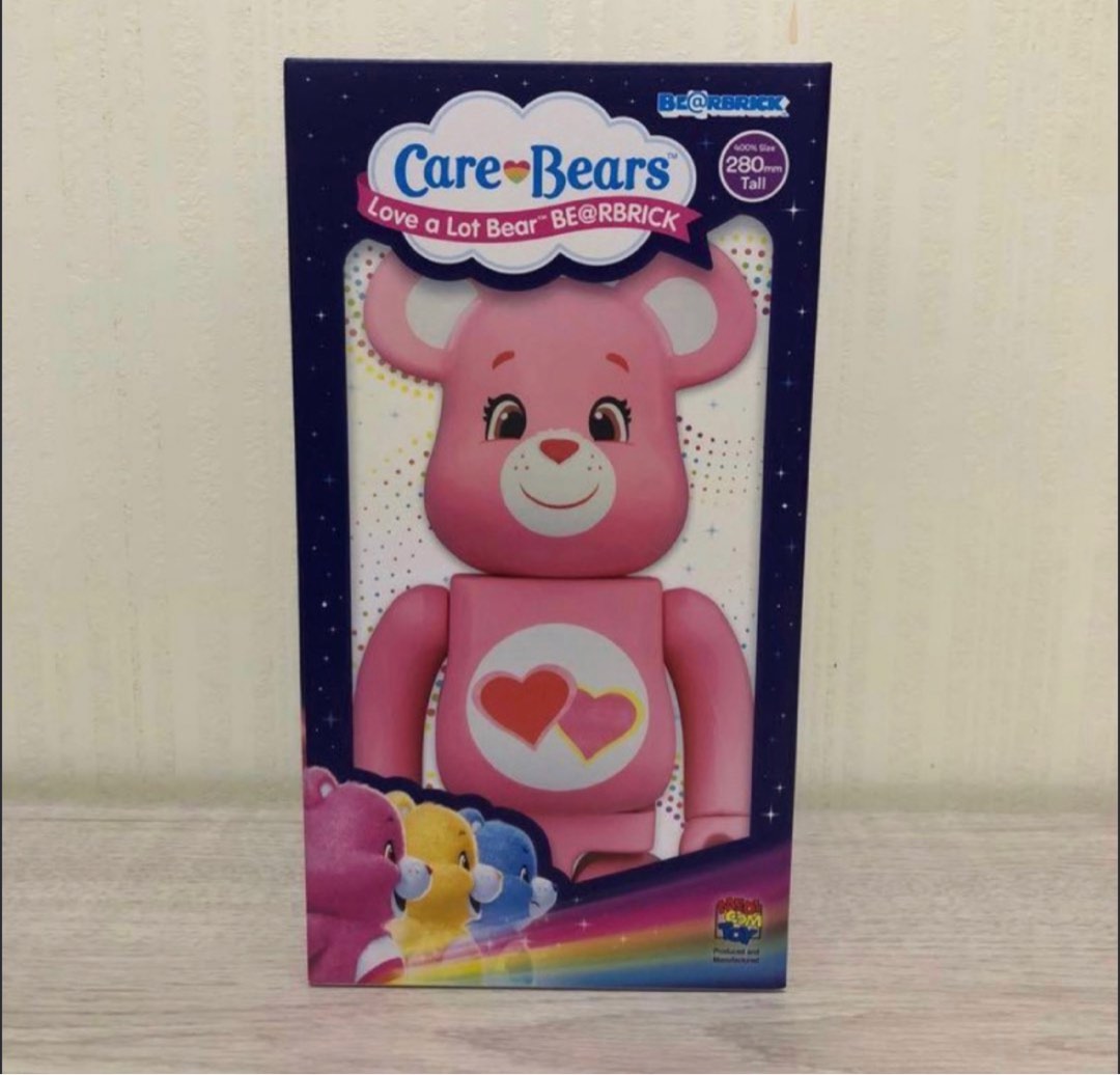 BE@RBRICK BEARBRICK Care bear 愛心Love-a-Lot Bear 400%, 興趣及遊戲