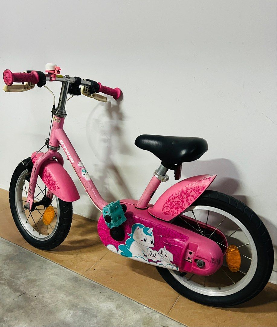 Bike Btwin 14 inch Unicorn 500 35 years Pink, Sports Equipment