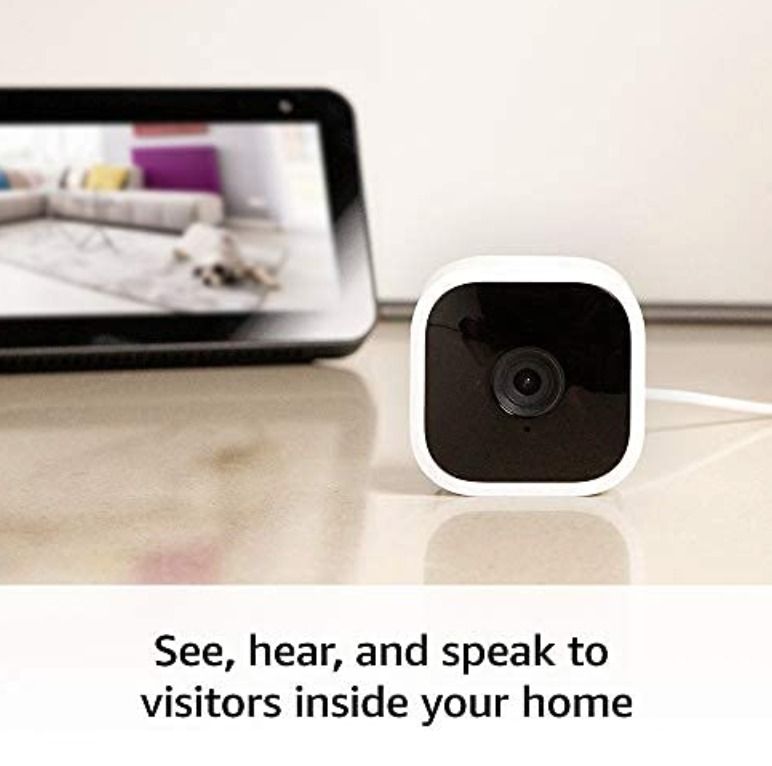 Blink Mini – Compact indoor plug-in smart security camera (Item Code 430) (Category: Security Systems & CCTV Cameras) located in Marikina City. Submitted by skowshop (Listing ID 1227073165, Image 3). Description: About this item: Monitor the inside of your home day and night with our 1080P HD indoor plug-in smart security camera with motion detection and two-way audio. See, hear, and speak to people and pets in your home from your smartphone with