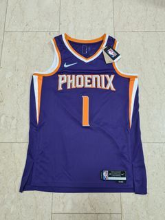 Nike Men's Phoenix Suns Devin Booker #1 Purple Hardwood Classic Dri-Fit Swingman Jersey, XL