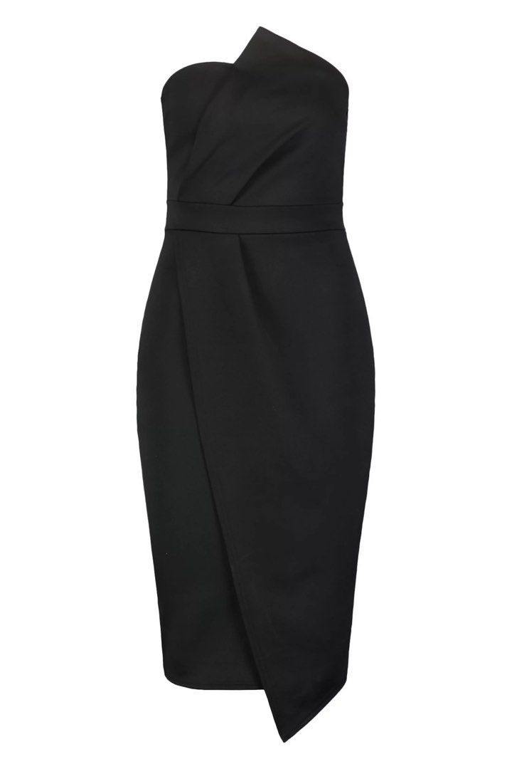 Zoey bandeau wrap detail midi dress discount