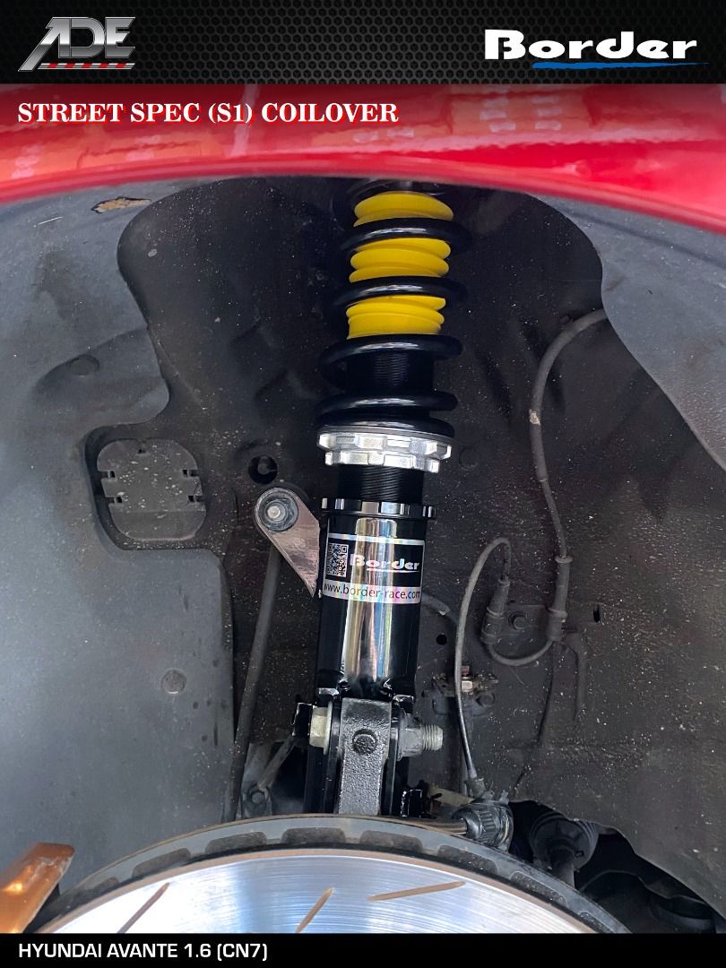 BORDER STREET SPEC (S1) COILOVER ON HYUNDAI AVANTE 1.6 (CN7), Car ...