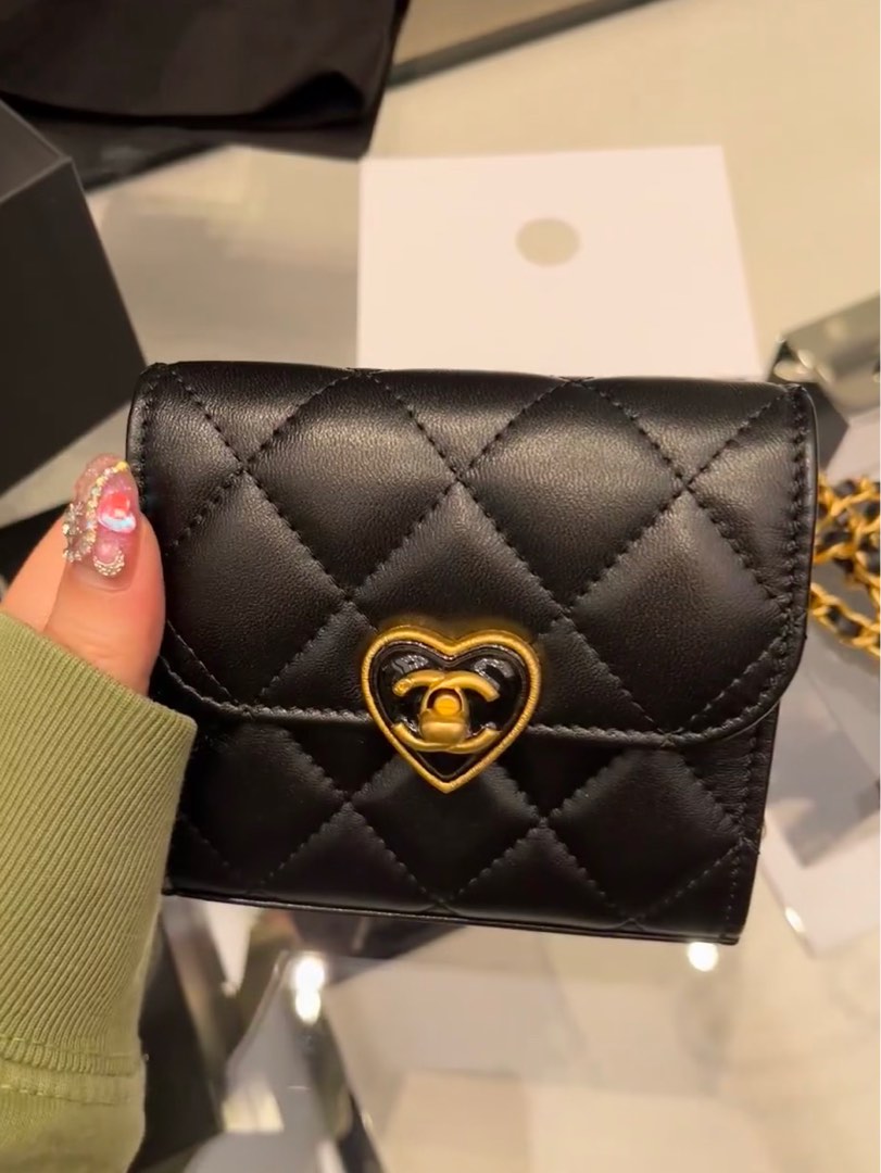 Brand New Chanel 23S Heart CC Mini Bag in black *retail price!*, Luxury,  Bags & Wallets on Carousell