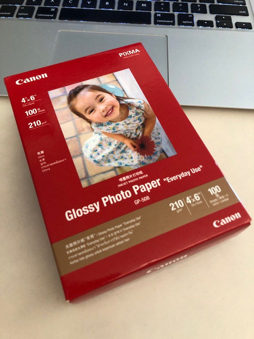 Canon相紙 PIXMA Glossy Photo Paper 4”x6” (100 sheets), 電腦＆科技, 打印機及影印機