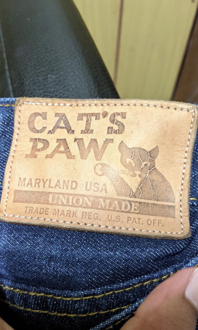 Cat's Paw jeans denim selvage selvedge kepala kain, Men's Fashion