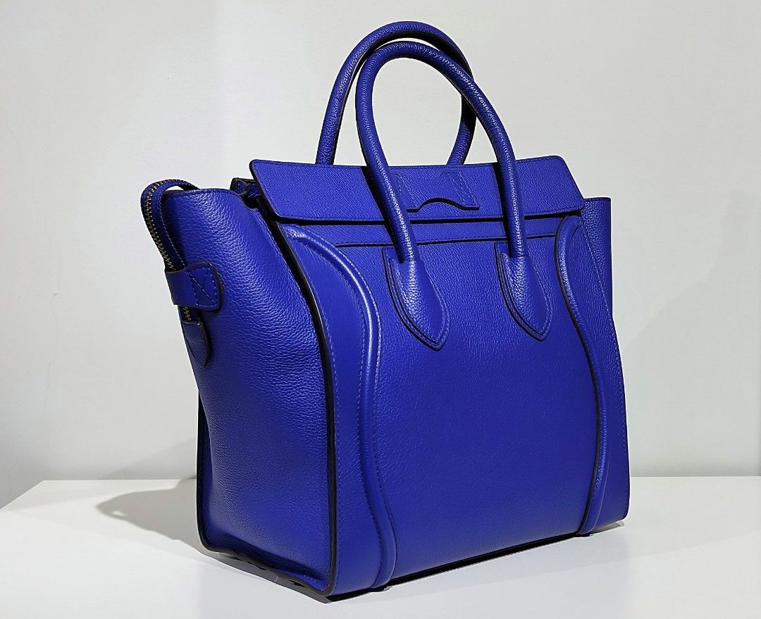 Celine mini top luggage blue