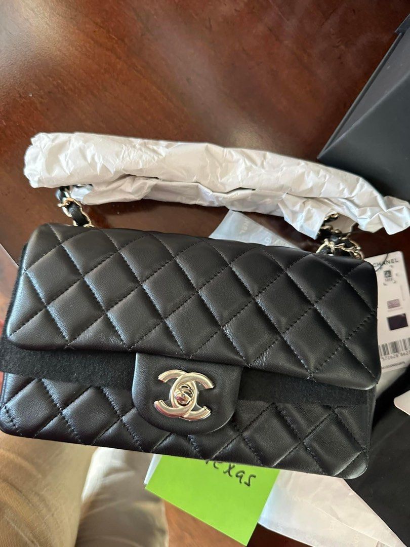 Chanel Mini Rectangle Black GHW, Luxury, Bags & Wallets on Carousell