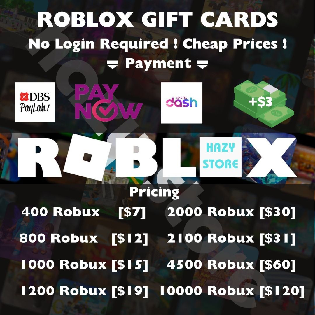 Gift card roblox 2000 robux