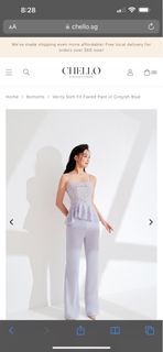 Chello peplum top in blue
