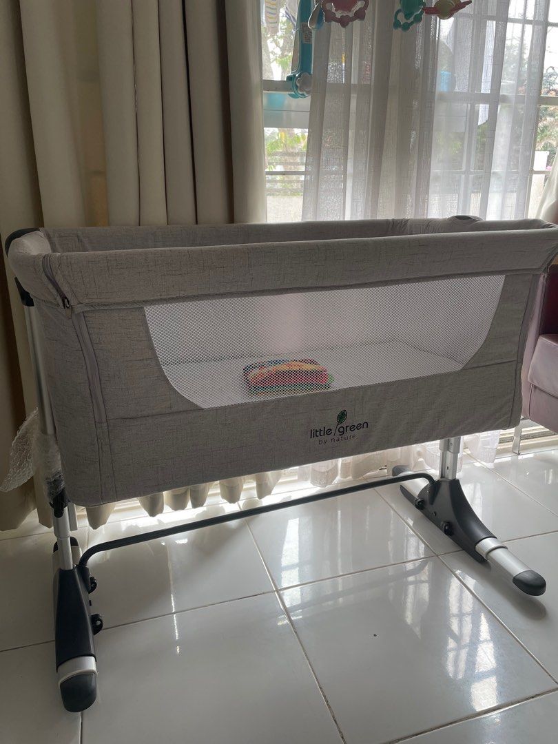 Co Sleeper Crib (Little Green) (Category: Cots & Cribs) located in General Trias. Submitted by dphazel (Listing ID 1227132725, Image 1). Description: Bought for P6995 (original price) at Edamama Website. Same price at shopee. Selling low because it’s no longer being used. Our baby prefers co sleeping in our bed now. Bought the item last Dec 2022. Actual photos posted. Ang ganda ng pagka grey niya. Light grey siya and ang aesthetic ng dating. Ang 