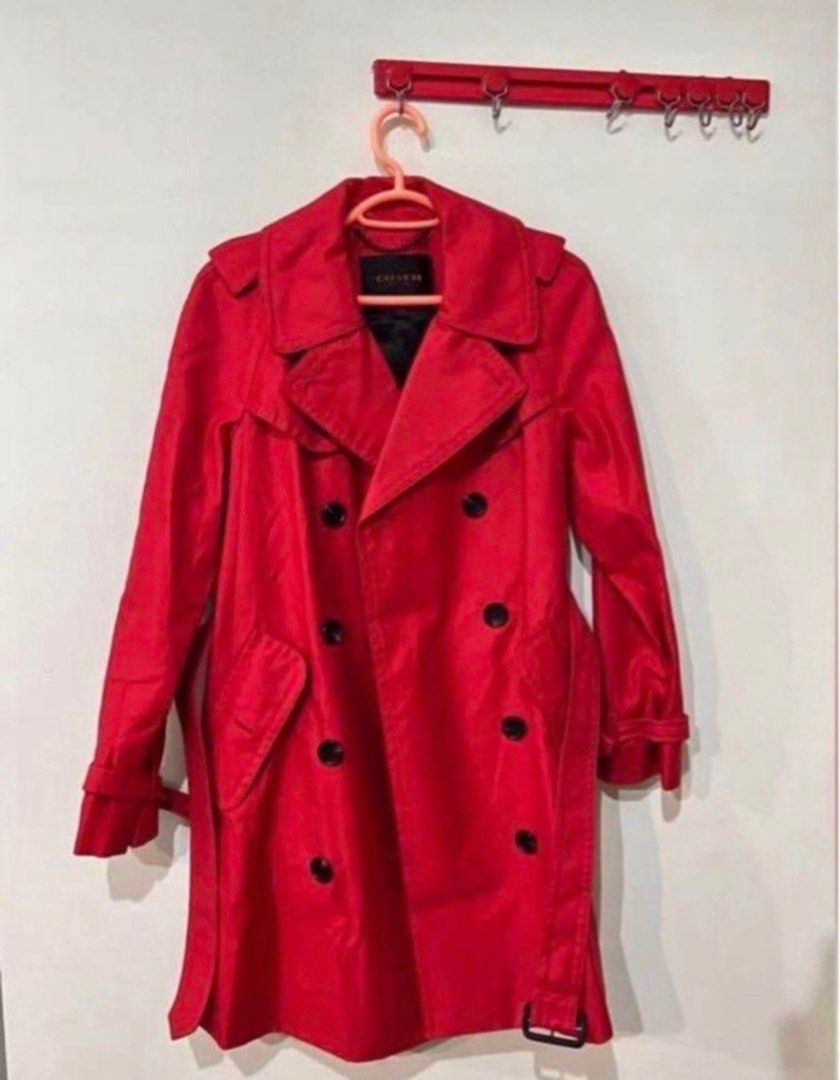 Coach red coat sales