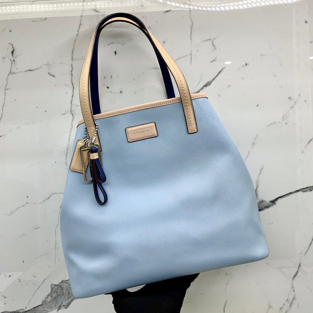 Coach light blue tote online