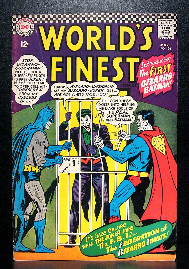 COMICS: DC: World's Finest #156 (1966), 1st Bizarro Batman app, Hobbies &  Toys, Books & Magazines, Comics & Manga on Carousell
