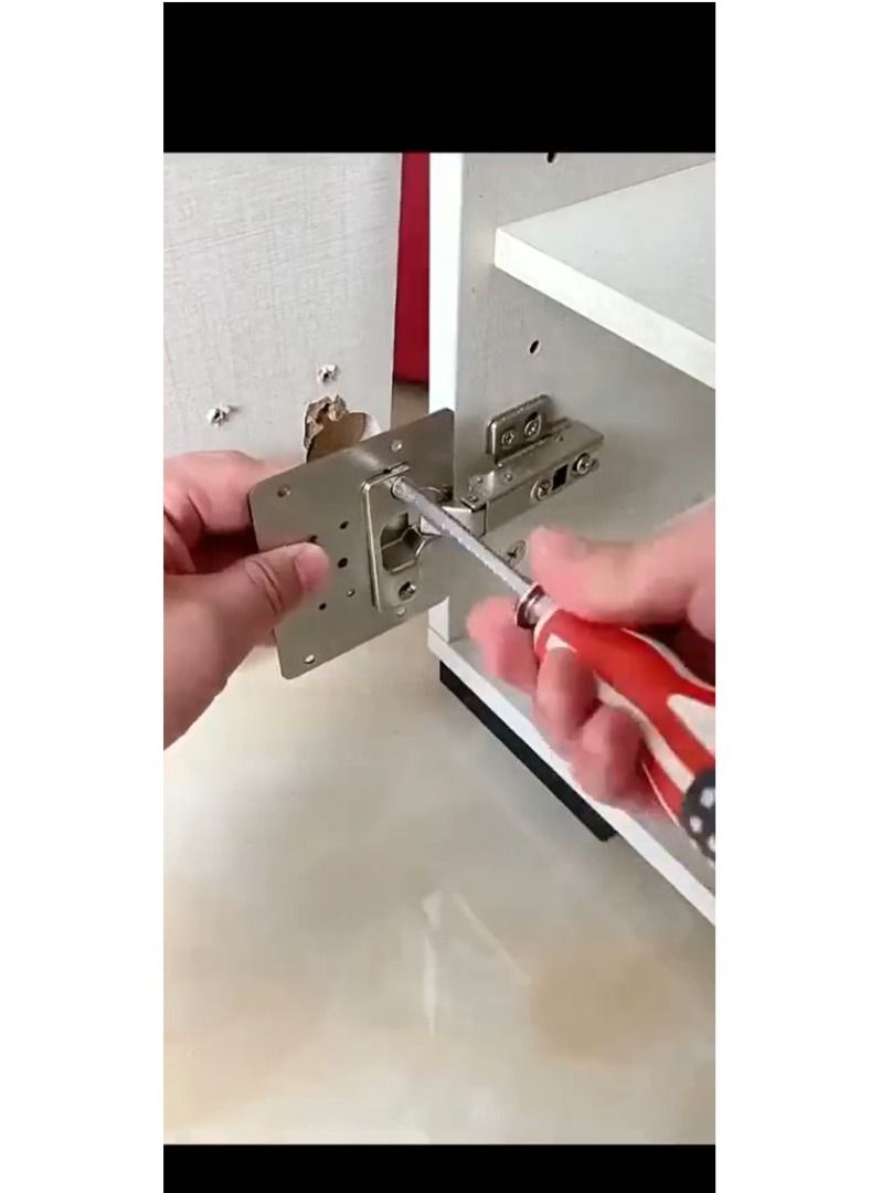 Concealed Hinges Repair Plate Set Stainless Steel Replacement Concealed