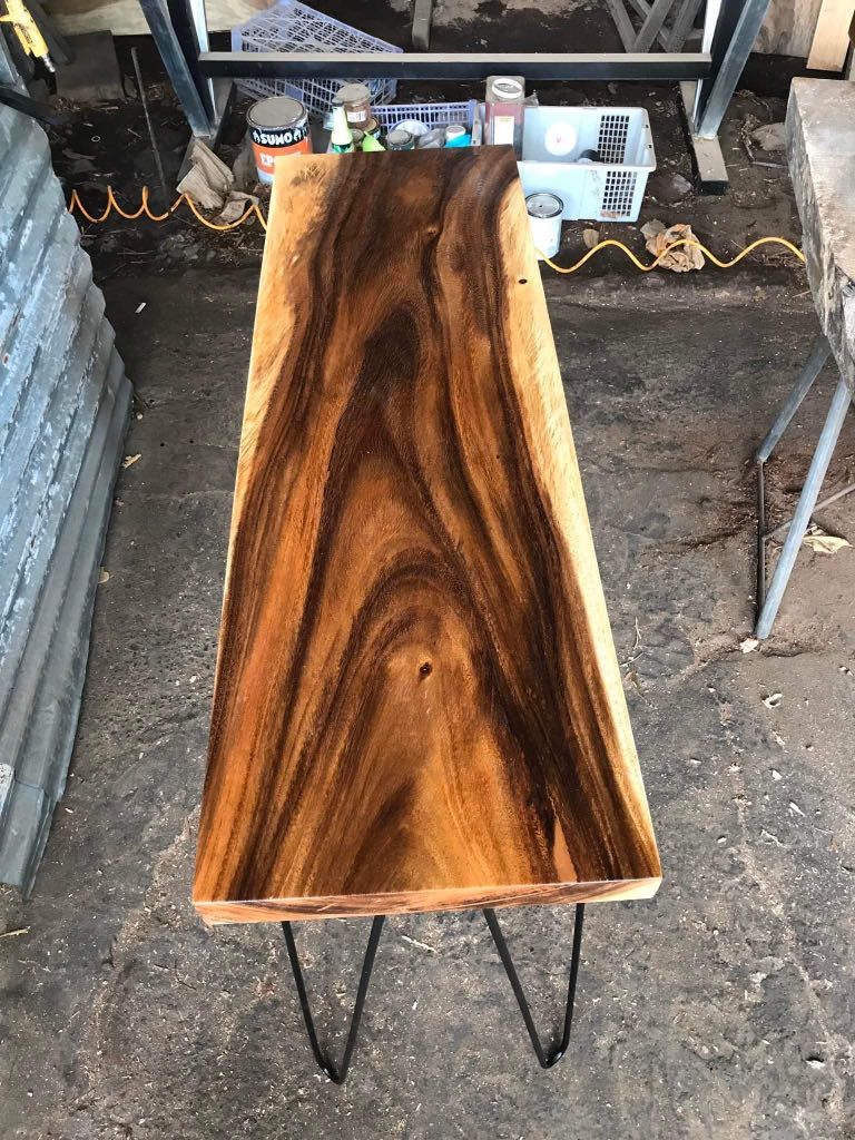 Console Table Acacia Wood with Galaxy Design (Category: TV Consoles) located in Manila. Submitted by agnesdingescandor (Listing ID 1227186131, Image 2). Description: available on hand console table acacia Hairpin legs L: 40inch W:12inch H:30inch 3k.