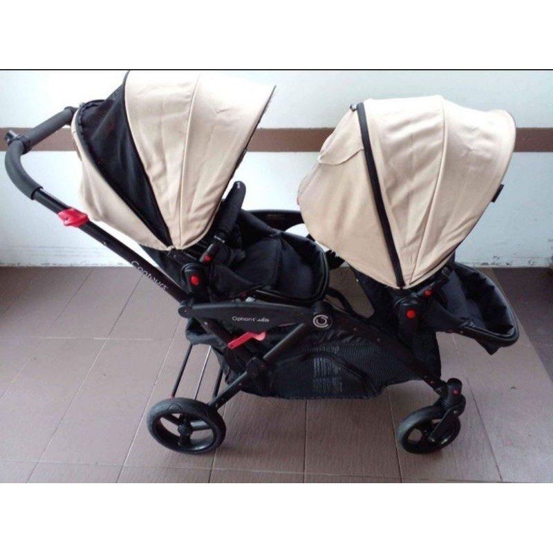 Contours double stroller folded hot sale