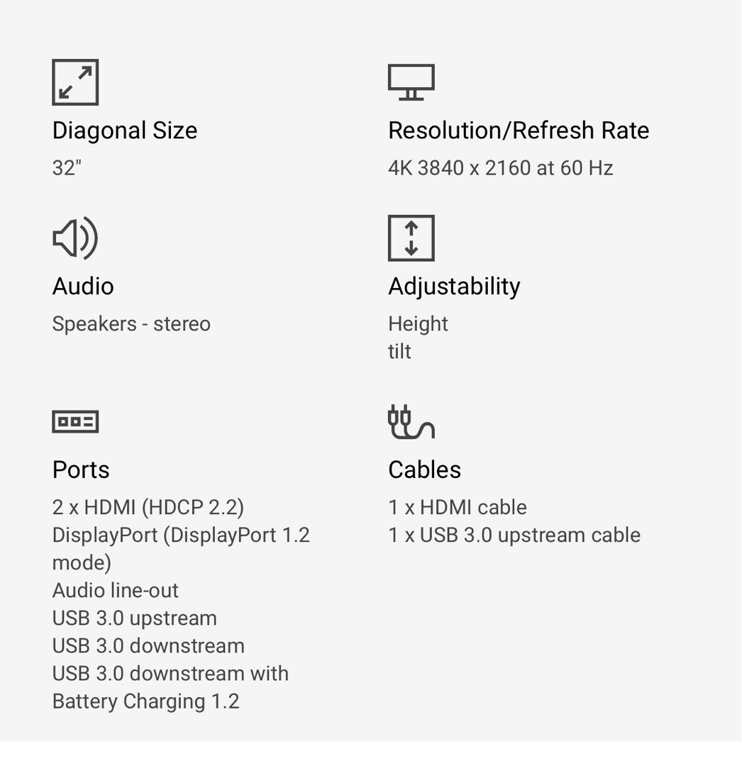 Dell 32 Curved 4K UHD Monitor S3221QS, Computers & Tech, Parts