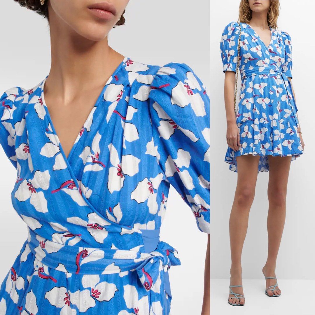 Elodie ruffle trim wrap dress outlet