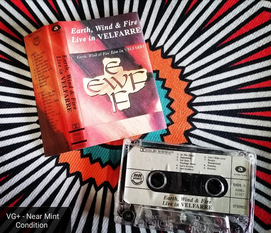 Earth Wind and Fire Live in Velfarre Cassette Tape Original Cassette
