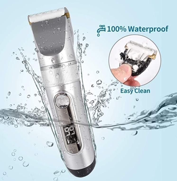 Electric Hair Clippers for Men Quiet LED Display Cordless Rechargeable