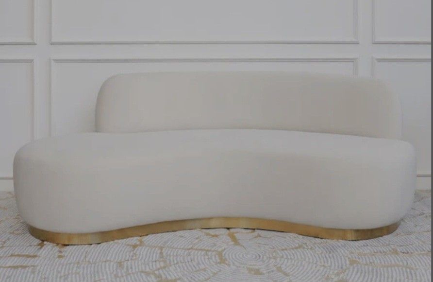 Brand NEW Elegant Cream Gold Sofa, Furniture & Home Living, Furniture