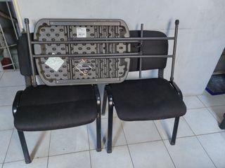 folding table and 2 chairs