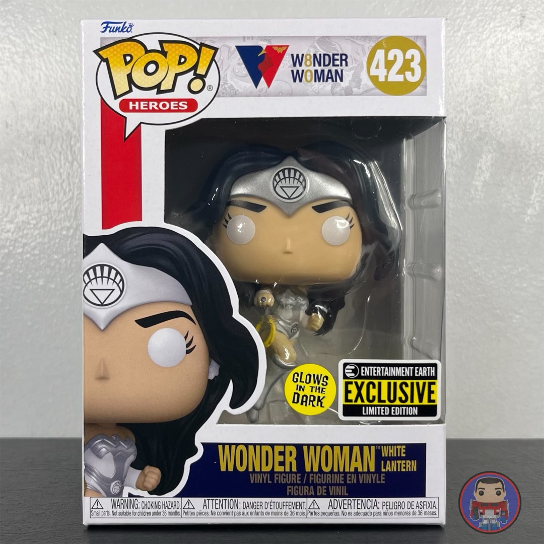 Funko Pop Wonder Woman 80th Anniversary Wonder Woman White Lantern Glow In The Dark 3585