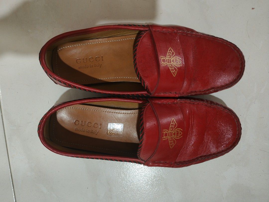 Gucci Bee driver loafers