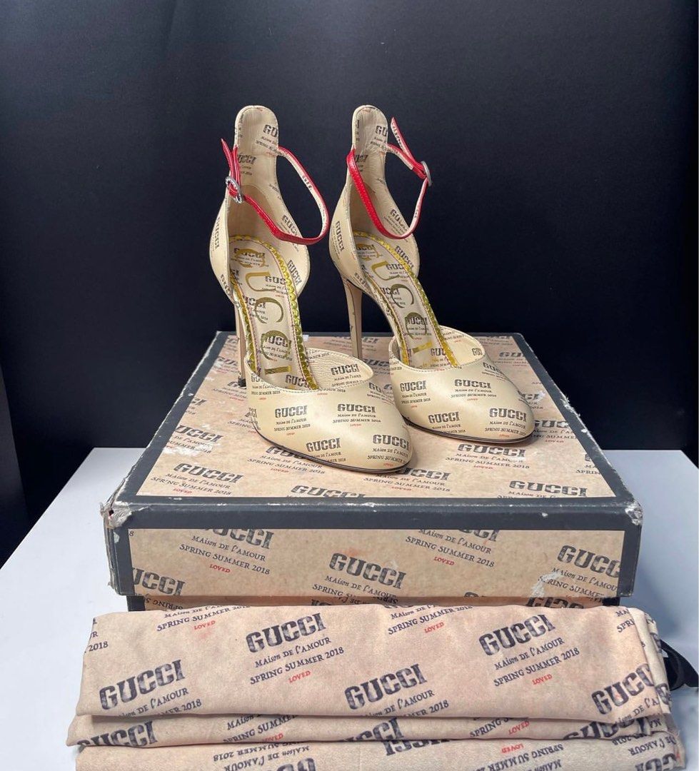 Gucci newspaper heels