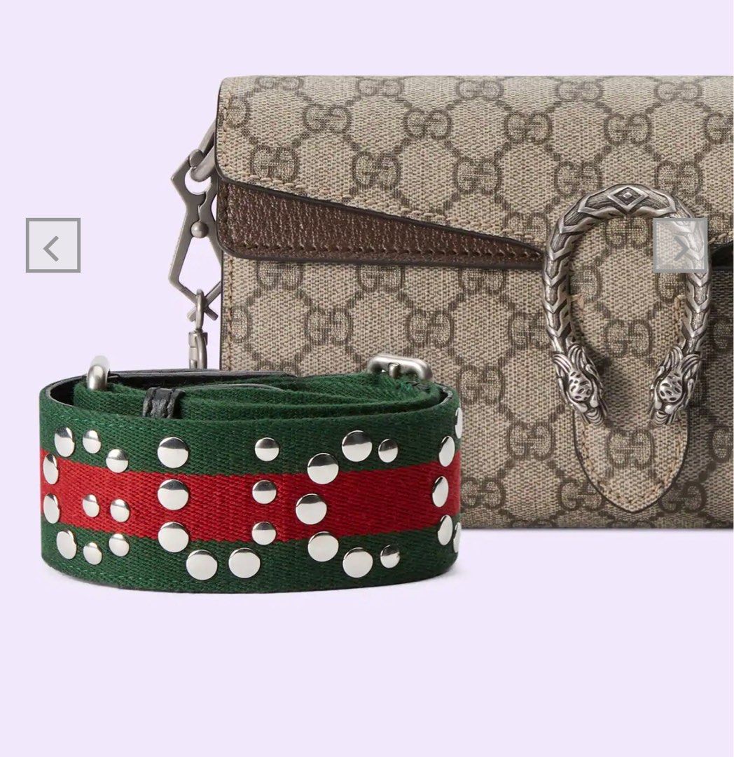 Gucci studded shoulder bag strap AUTHENTIC
