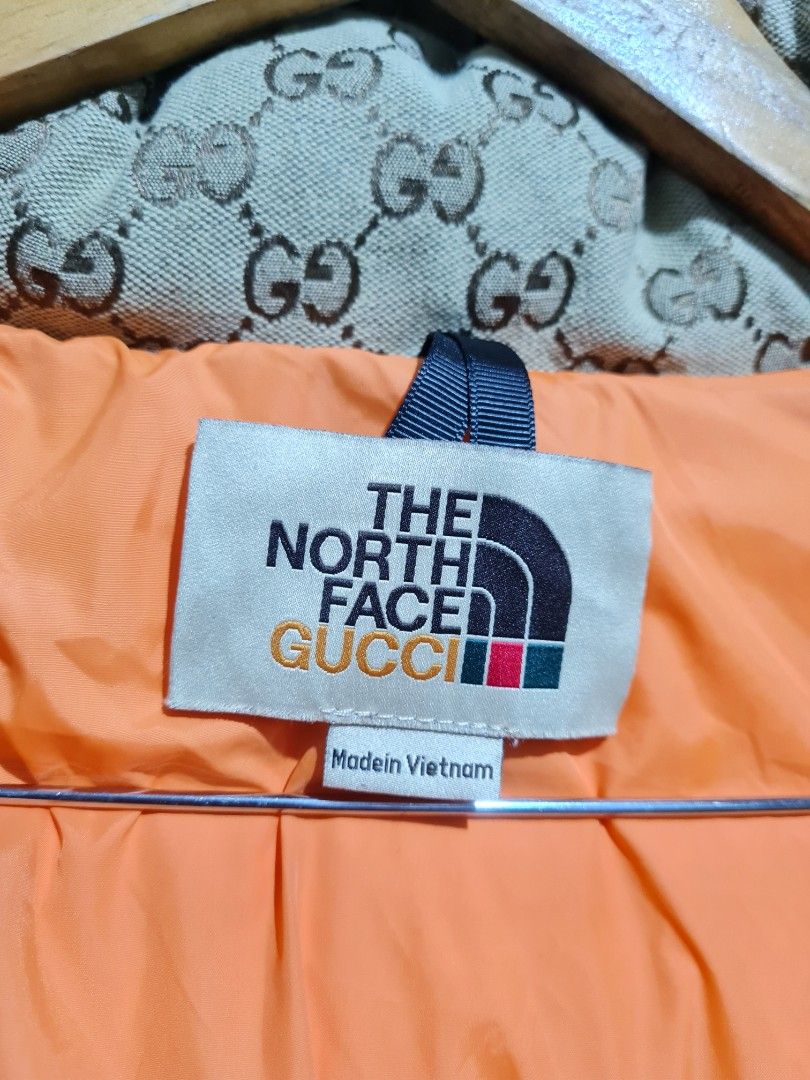 Gucci x Tnf monogram puffer jacket, Luxury, Apparel on Carousell